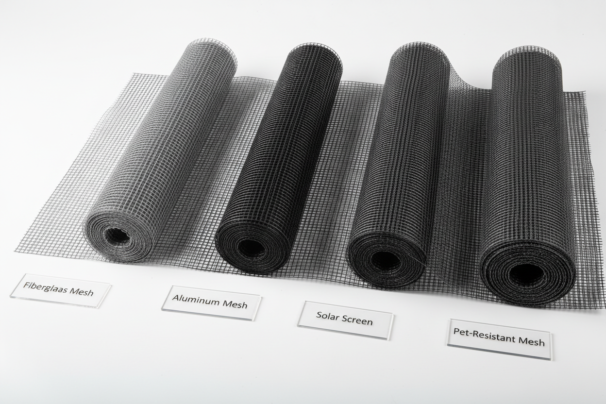 Window Mesh Screen Types Screen Mesh Comparison: Standard, Solar, vs. AllergyGuard – Shade ...