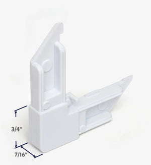 7/16 x 3/4 Plastic Outside Square Screen Corner