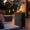 41000 BTU Short Patio Heater Propane with Cover & Lockable Wheels for Deck, Porch