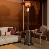48000 BTU Propane Freestanding Patio Heater with Cover & Wheels for Outside Decks