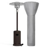 48000 BTU Propane Freestanding Patio Heater with Cover & Wheels for Outside Decks