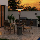 48000 BTU Propane Freestanding Patio Heater with Cover & Wheels for Outside Decks