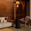 48000 BTU Propane Freestanding Patio Heater with Cover & Wheels for Outside Decks