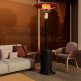 48000 BTU Propane Freestanding Patio Heater with Cover & Wheels for Outside Decks