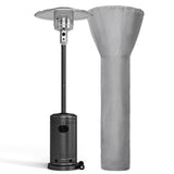 48000 BTU Propane Freestanding Patio Heater with Cover & Wheels for Outside Decks