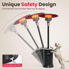 Portable Patio Heater Propane - 48,000 BTU with Table Design & Wheels, Commercial & Residential