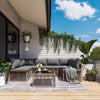 6 Person Wicker Outdoor Modular Sectional Sofa
