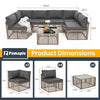 6 Person Wicker Outdoor Modular Sectional Sofa