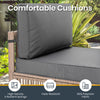 6 Person Wicker Outdoor Modular Sectional Sofa