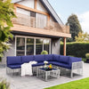 6 Person Wicker Outdoor Modular Sectional Sofa