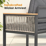 4 Piece Modern Patio Conversation Sets with Cushion