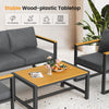 4 Piece Modern Patio Conversation Sets with Cushion