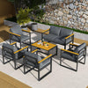 4 Piece Modern Patio Conversation Sets with Cushion