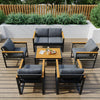 4 Piece Modern Patio Conversation Sets with Cushion